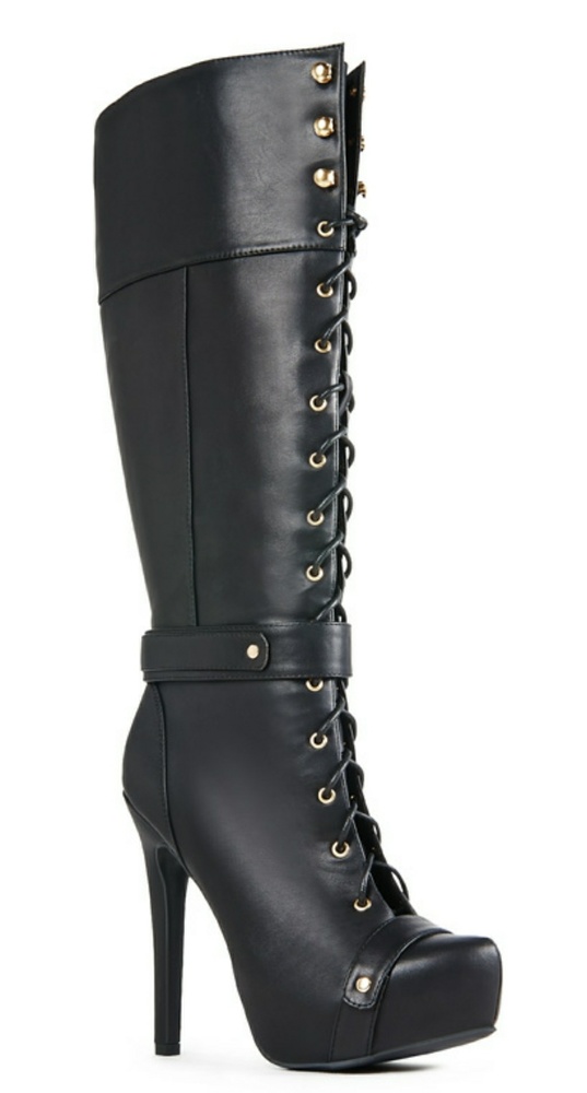 JustFab Kuora Lace Up Boots